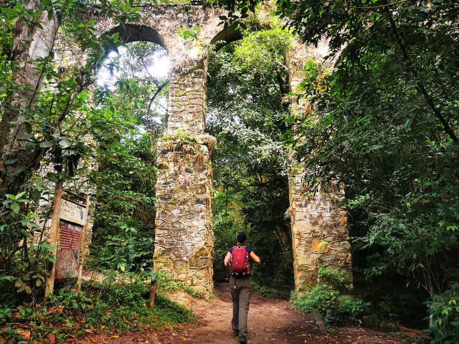 Ilha Grande: Private Hiking with Forest, Beaches & Waterfall - Lazareto ruins and the 19th-century aqueduct arches: history you can walk through