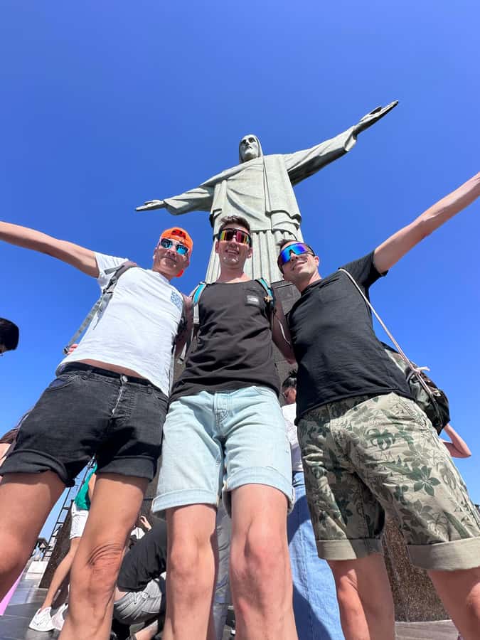 Rio de Janeiro Christ Redeemer by train Sugar Loaf Private - Sugarloaf Mountain cable cars: Morro da Urca sets up the final shot
