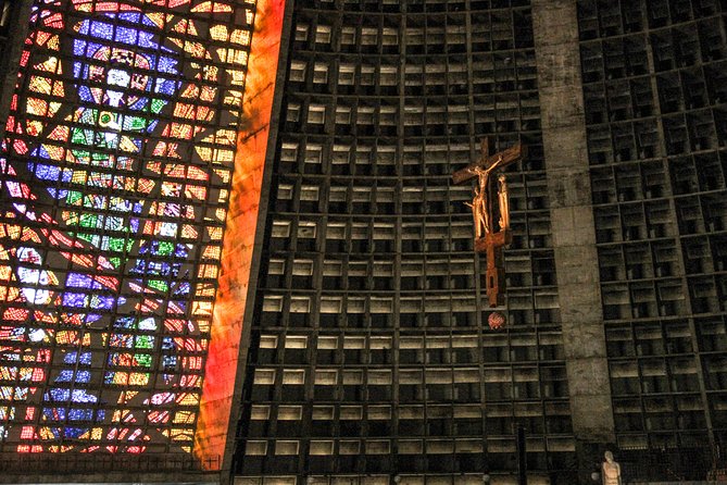 Rio Downtown Tour with Selaron Metropolitan Cathedral and more - Metropolitan Cathedral of Saint Sebastian: Mayan-pyramid vibes and surprisingly good acoustics