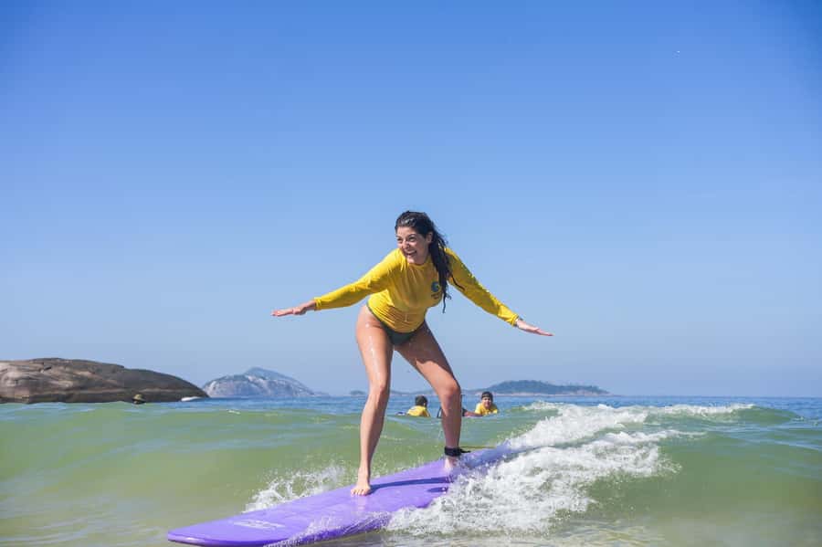 Surf lessons: in Arpoador in Ipanema. - Price and value: about $33 for a one-hour, gear-included lesson